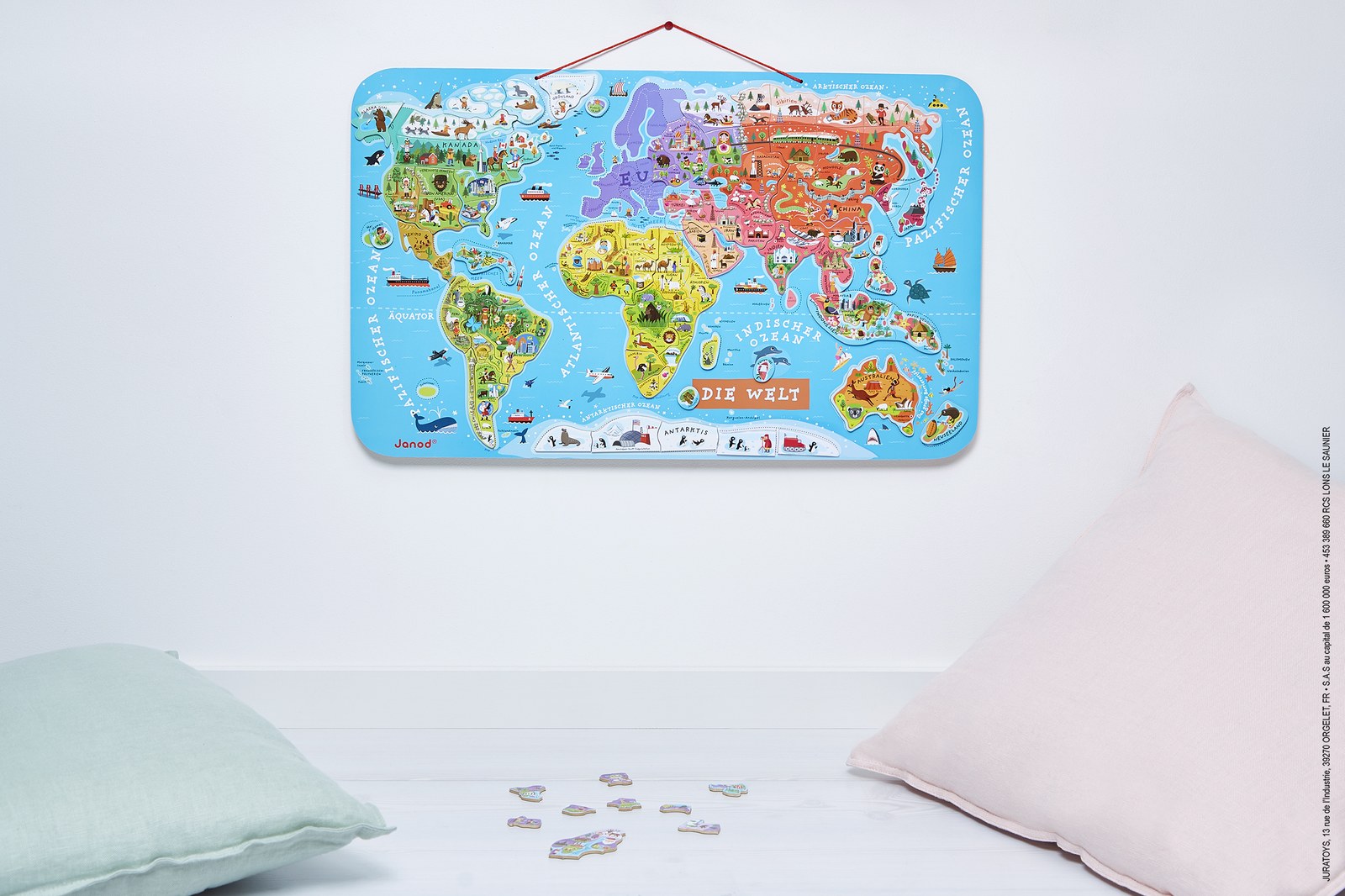 Janod - Magnetisches Landkarten-Puzzle Weltkarte - J05490_70
