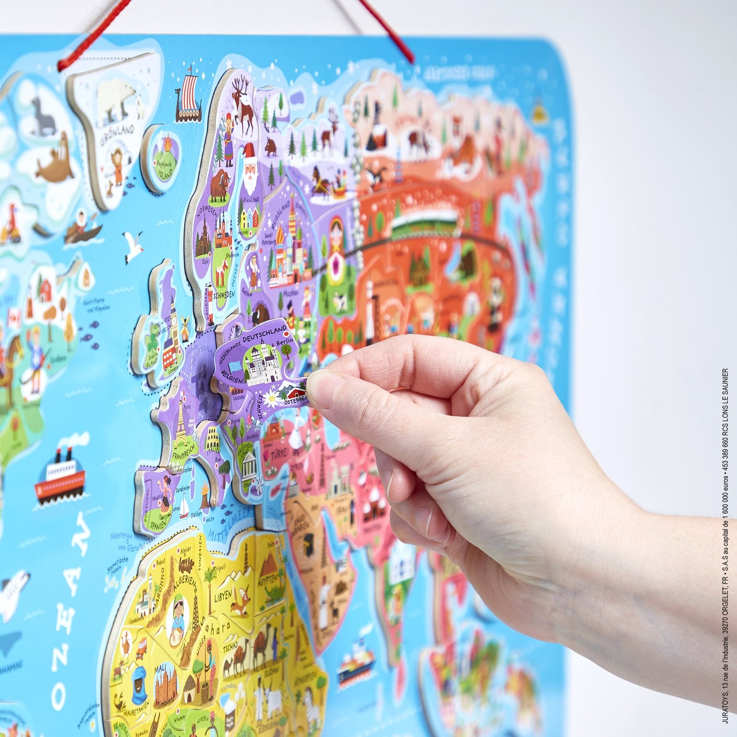 Janod - Magnetisches Landkarten-Puzzle Weltkarte - J05490_71
