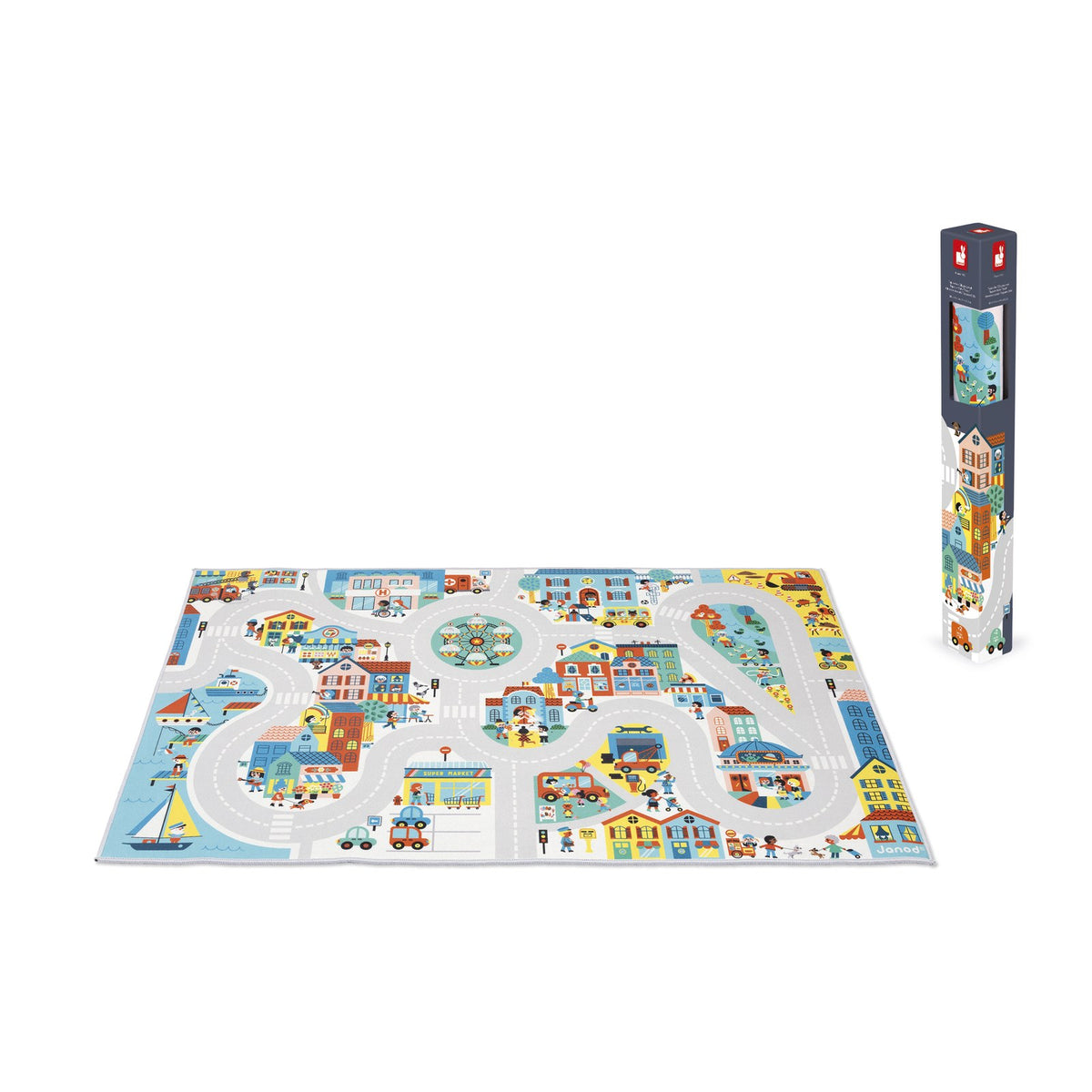 Janod - Cross Roads Spielteppich Stadt - J05910_R01_2