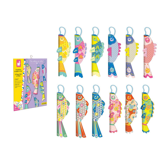 Janod - Bastelset 12 Papierfische - J07730_2