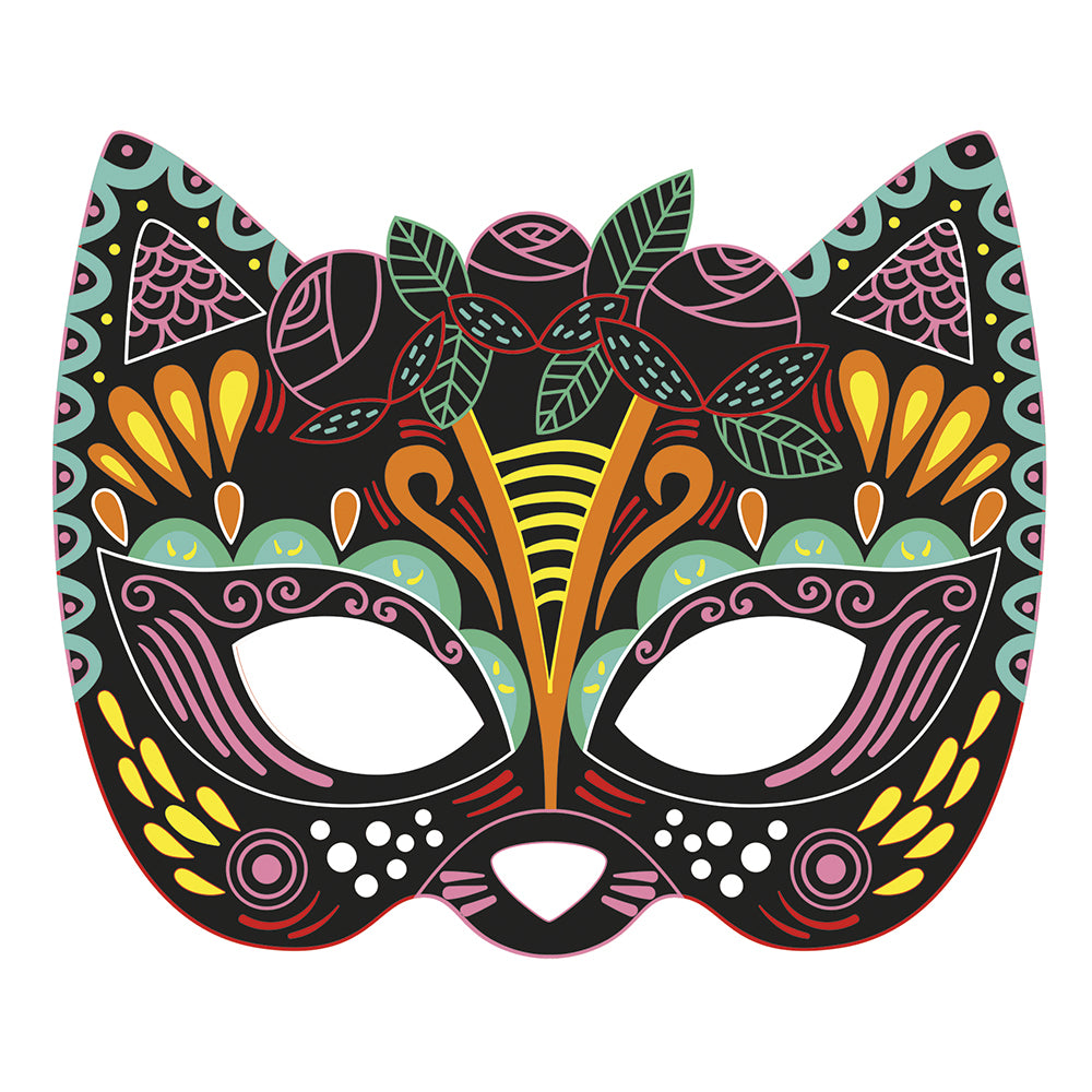 Janod - Bastelset Kratzbilder Partymasken - J07890_3