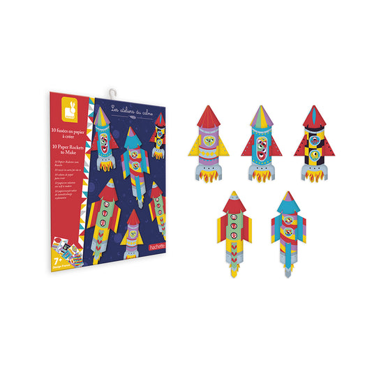 Janod - Bastelset 10 Papier-Raketen - J07988_2