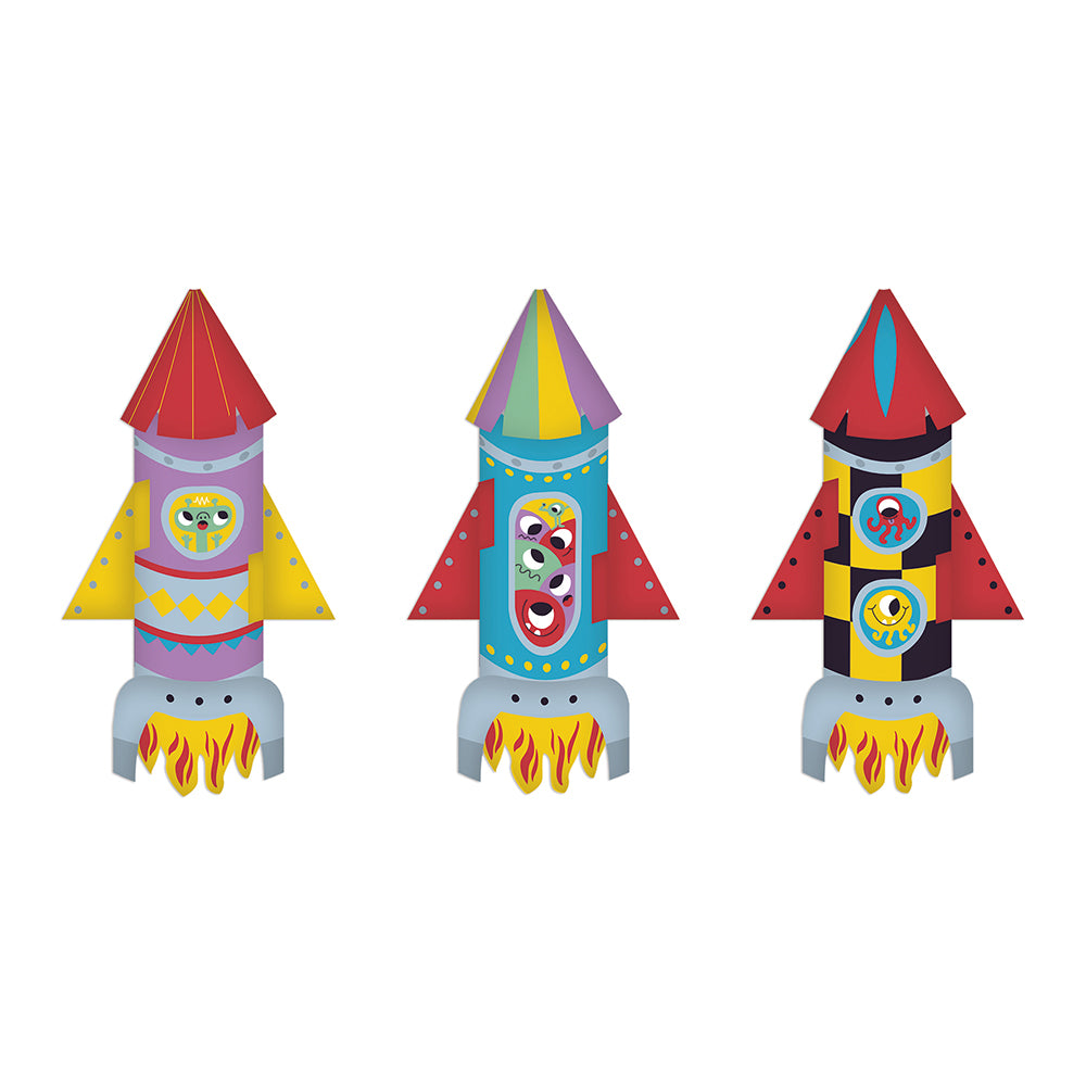 Janod - Bastelset 10 Papier-Raketen - J07988_3