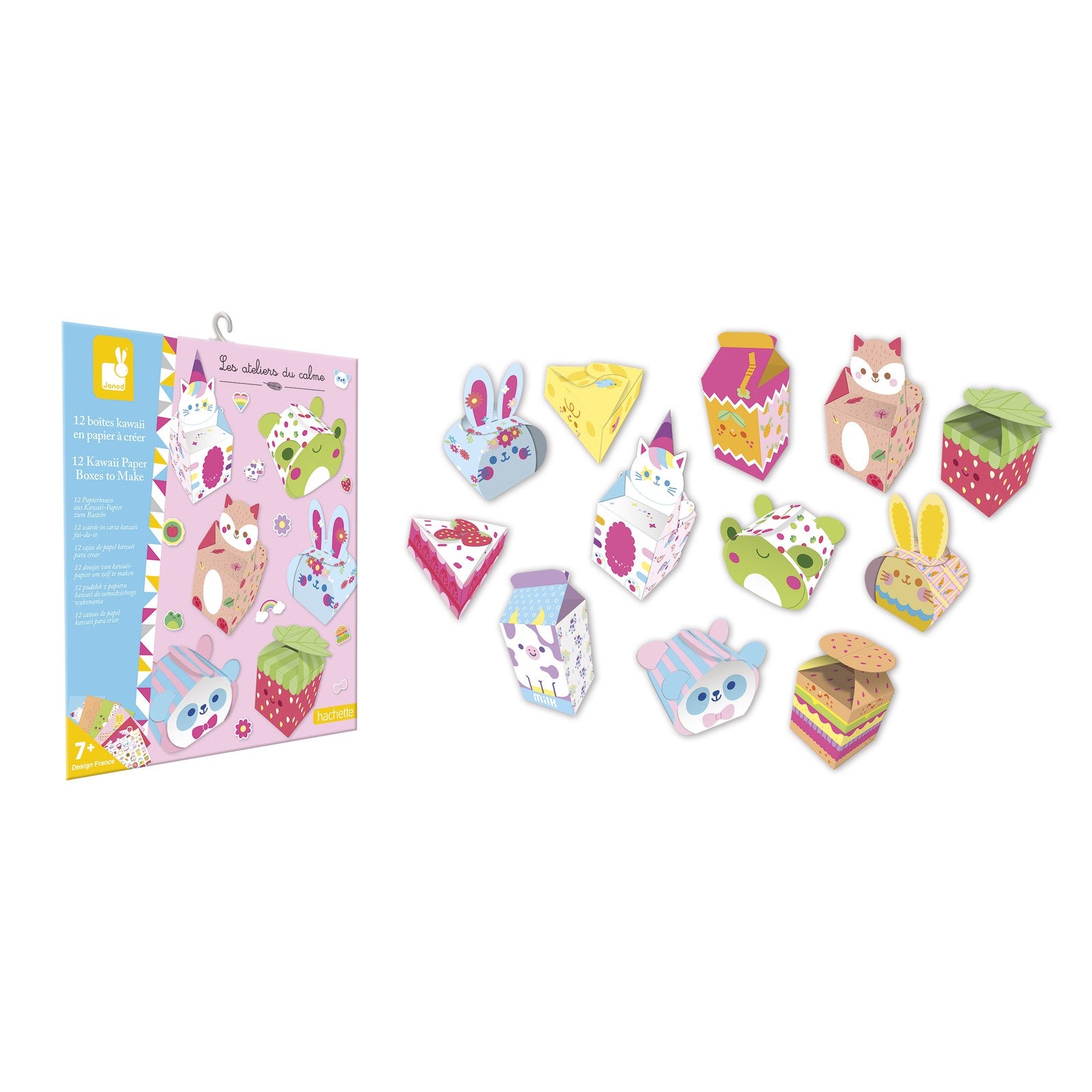 Janod - Bastelset 12 Papierboxen Kawaii - J09164_R01_2