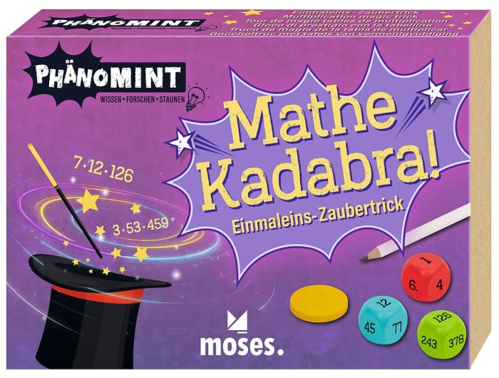 Experimentierset Moses PhänoMINT Mathe Kadabra mit Zaubertricks und Rätseln zur Mathematik