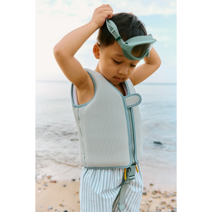 Schwimmbrille KEREM von Liewood in Peppermint und Garden Green mit verstellbarem Kopfband