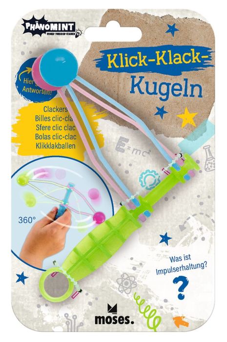 Klick klack Kugeln PhänoMINT von Moses mit zwei Kugeln an Fäden