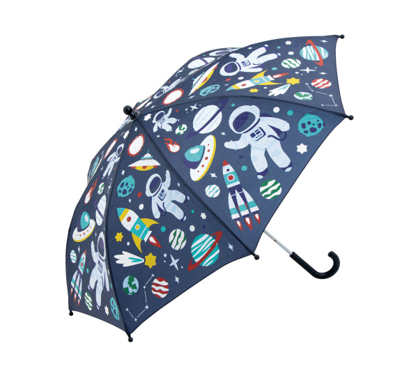 Kinderregenschirm Little L mit Astronauten-Design und fröhlichen Weltraum-Motiven
