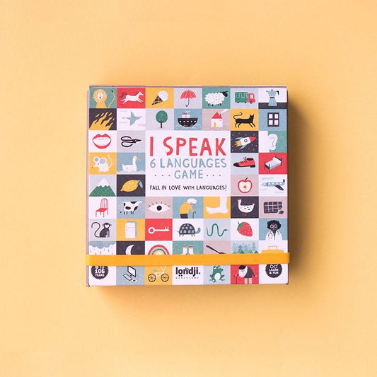 Pocket Game I Speak 6 Languages von Londji mit bunten Sprachlernkarten im Taschenformat