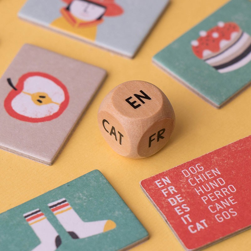 Pocket Game I Speak 6 Languages von Londji mit bunten Sprachlernkarten im Taschenformat