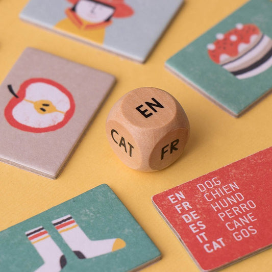 Pocket Game I Speak 6 Languages von Londji mit bunten Sprachlernkarten im Taschenformat