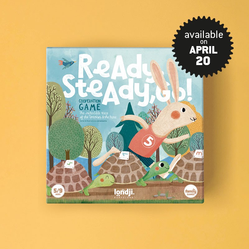 Londji Ready Steady Go Würfelspiel mit bunten Spielfiguren und Straßenmotiv