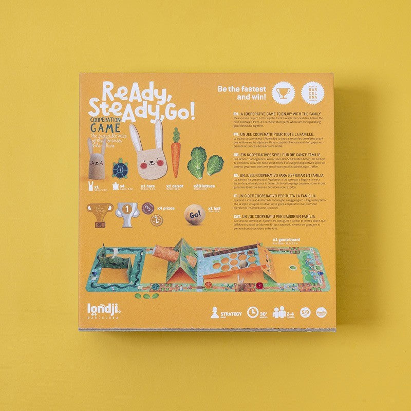 Londji Ready Steady Go Würfelspiel mit bunten Spielfiguren und Straßenmotiv
