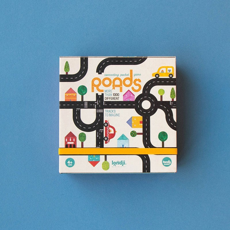 Londji Roads Pocket Game kompaktes Reisespiel mit bunten Illustrationen