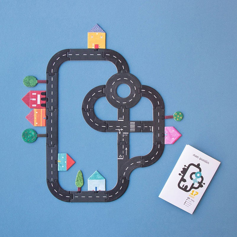 Londji Roads Pocket Game kompaktes Reisespiel mit bunten Illustrationen