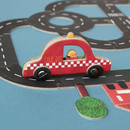 Londji Roads Pocket Game kompaktes Reisespiel mit bunten Illustrationen