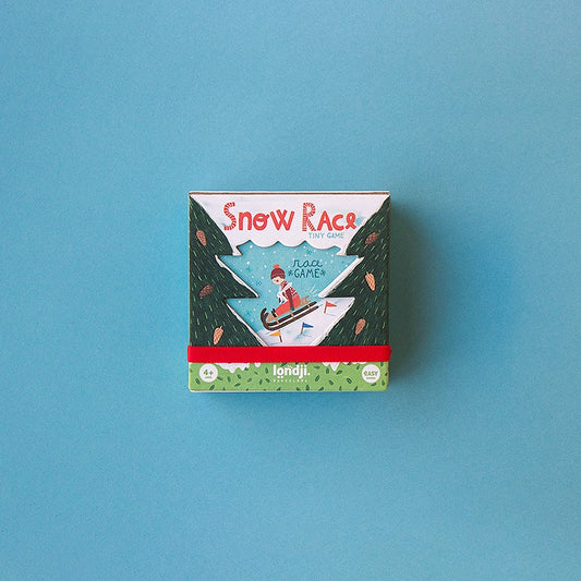 Londji Snow Race Tiny Games Geschicklichkeitsspiel mit Labyrinth in kompakter Box