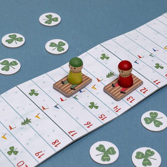 Londji Snow Race Tiny Games Geschicklichkeitsspiel mit Labyrinth in kompakter Box