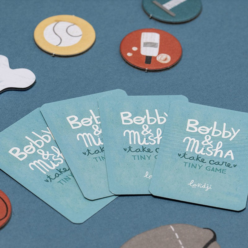 Londji Bobby & Misha Tiny Games Kartenspiel-Set mit bunten Illustrationen