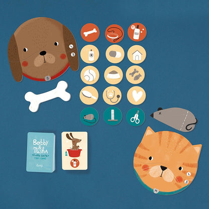 Londji Bobby & Misha Tiny Games Kartenspiel-Set mit bunten Illustrationen