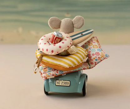 Maileg - Maus Auto - vintage hellblau