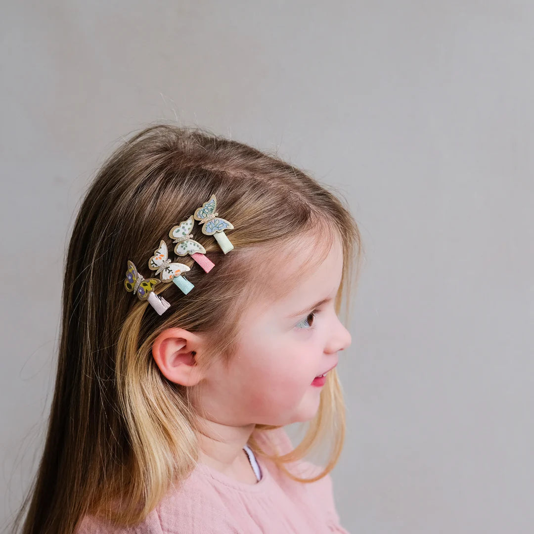 Mini-Haarspangen Mimi & Lula mit filigranen Schmetterlingsformen in verschiedenen Farben