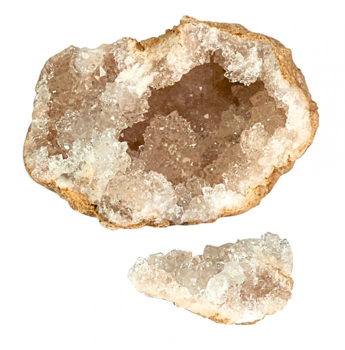 Geoden-Entdecker-Set Moses mit Rohsteinen, Schutzbrille und Werkzeugen zum Aufbrechen