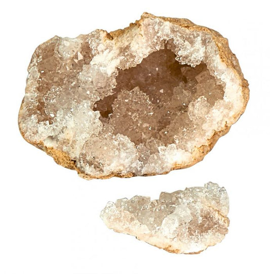 Geoden-Entdecker-Set Moses mit Rohsteinen, Schutzbrille und Werkzeugen zum Aufbrechen