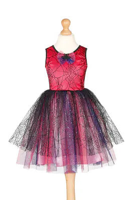 Souza Kostümkleid Ornella in Pink mit schwarzem Spitzentop und mehrlagigem Tüllrock, auf Schneiderpuppe präsentiert