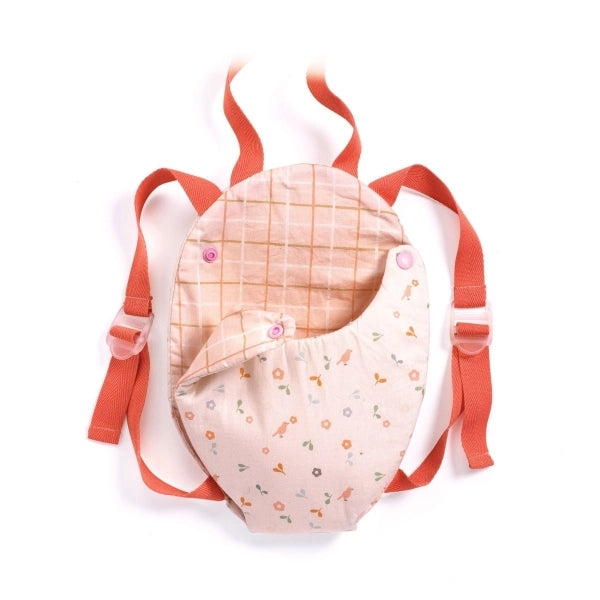 Puppentrage POMEA Lavender mit verstellbaren Trägern für Puppen 30-36 cm