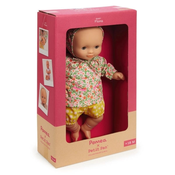 Stoffpuppe Flora POMEA 32 cm mit weichem Körper und bezauberndem Design