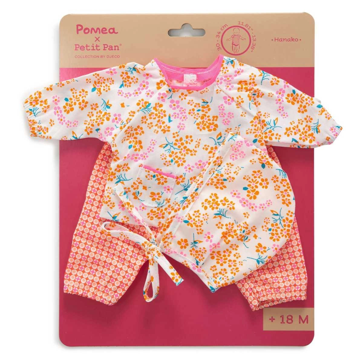 Puppenkleidung Hanako von POMEA mit traditionellem japanischem Design für 30-34cm Puppen