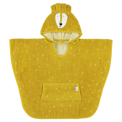Kinderponcho Trixie Mr. Lion mit aufgesticktem Löwengesicht in Creme und Braun