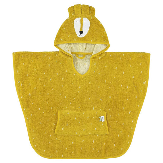 Kinderponcho Trixie Mr. Lion mit aufgesticktem Löwengesicht in Creme und Braun
