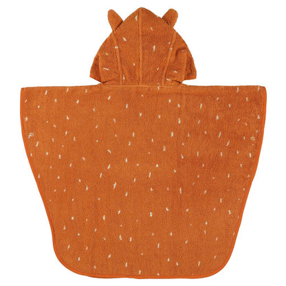 Baumwoll-Poncho Trixie Mr. Fox in Orange mit Fuchs-Applikation