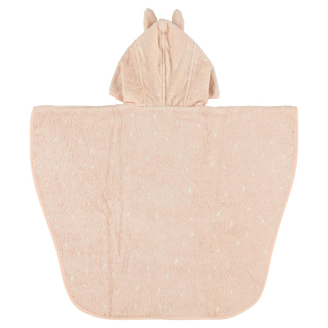Badeponcho Mrs. Rabbit von Trixie mit Hasen-Motiv in Pastellfarben