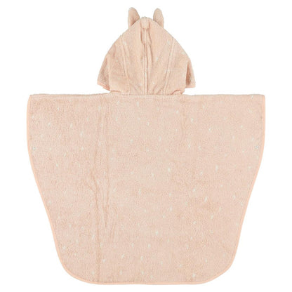 Badeponcho Mrs. Rabbit von Trixie mit Hasen-Motiv in Pastellfarben