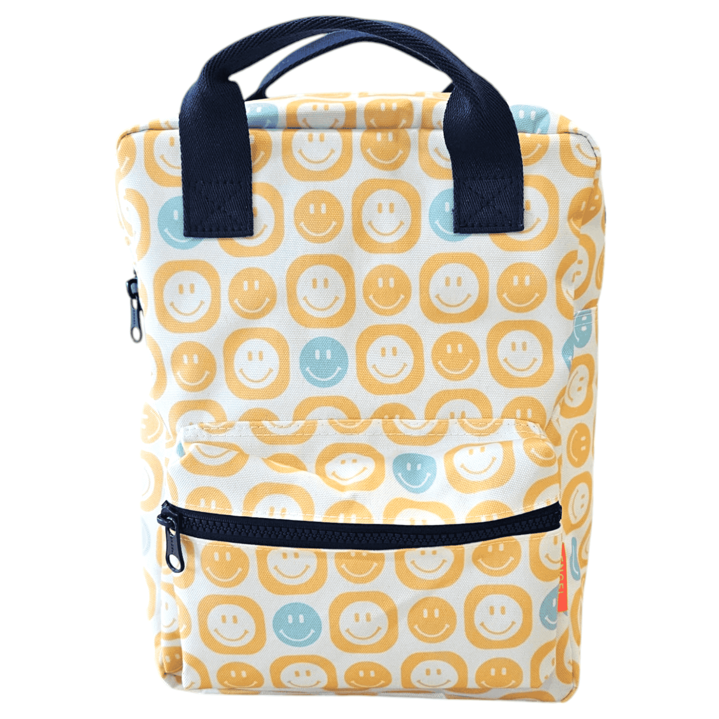 Kinderrucksack Smiley M von Engel mit gelbem Smiley-Gesicht und verstellbaren Trägern