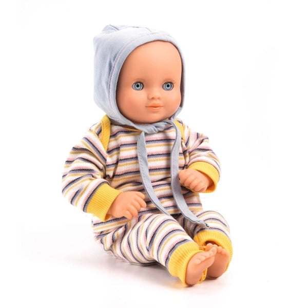 Stoffpuppe Canary 32 cm mit weichem Körper von POMEA in Gelbtönen