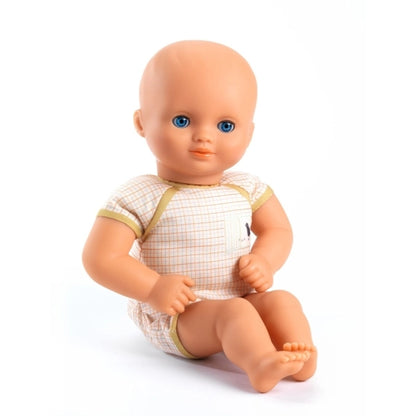Stoffpuppe Canary 32 cm mit weichem Körper von POMEA in Gelbtönen