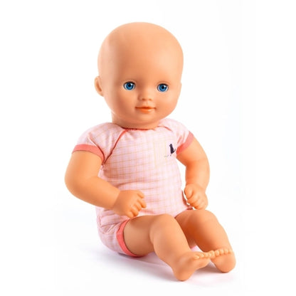 Babypuppe Dahlia Purple POMEA 32 cm mit weichem Körper und lilafarbenem Outfit