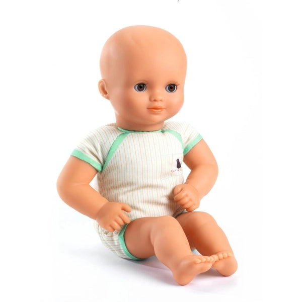 Stoffpuppe Pistache von POMEA mit weichem Körper, 32 cm groß, in Creme und Grün