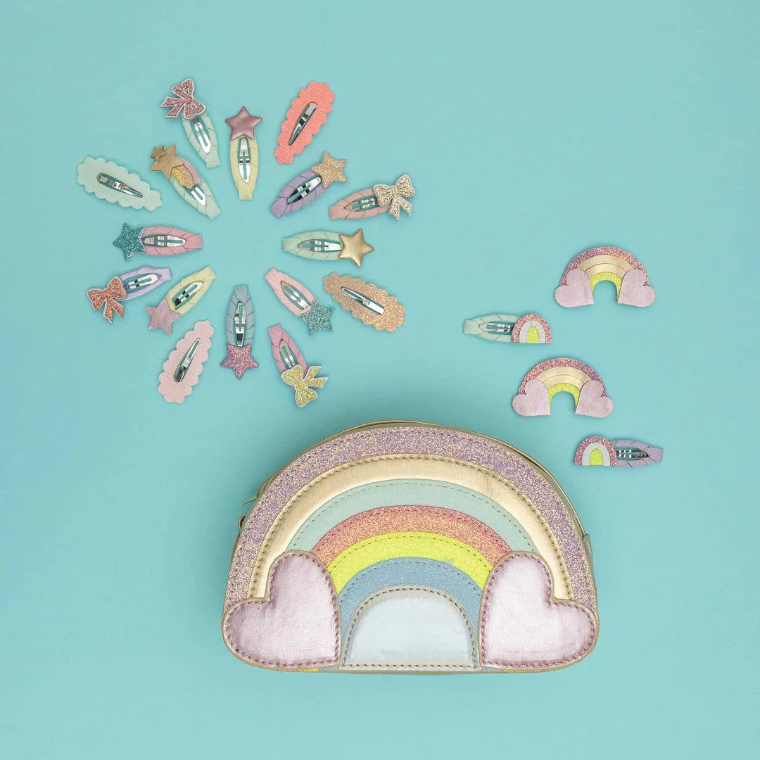 Kinderhandtasche Rainbow Bag von Mimi & Lula mit buntem Regenbogen-Muster
