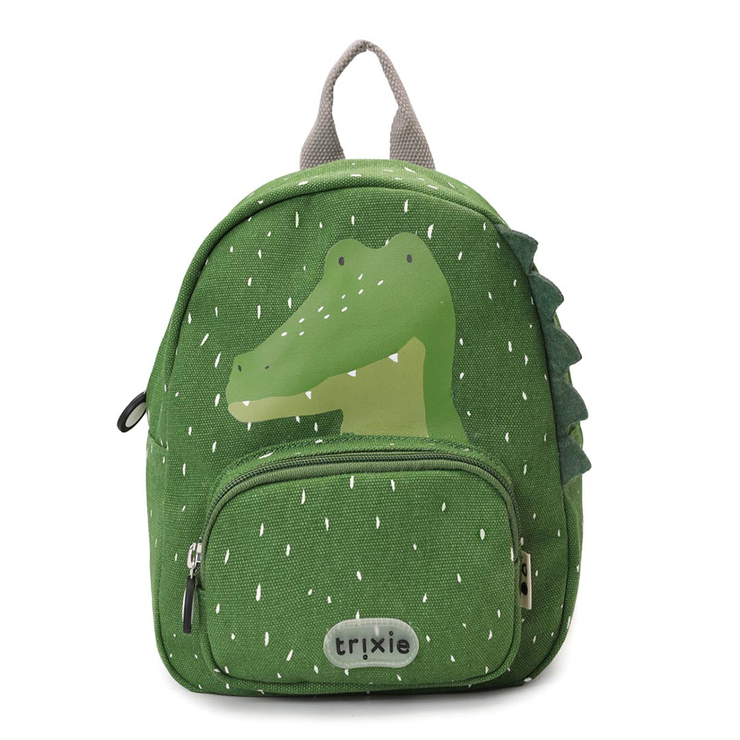 Kleiner Rucksack Mr. Alligator von Trixie in Grün mit Krokodil-Motiv und gepolsterten Trägern