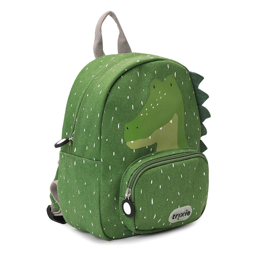 Kleiner Rucksack Mr. Alligator von Trixie in Grün mit Krokodil-Motiv und gepolsterten Trägern
