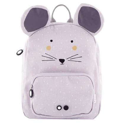 Kinderrucksack Mrs. Mouse von Trixie mit Mäusen-Motiv, 7,5 Liter, verstellbare Träger