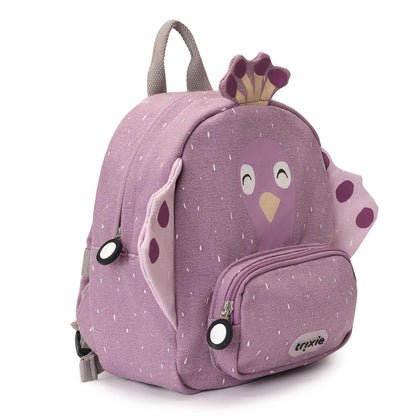 Kleiner Kinderrucksack Trixie Mrs. Peacock mit Pfau-Motiv, 5,25 Liter