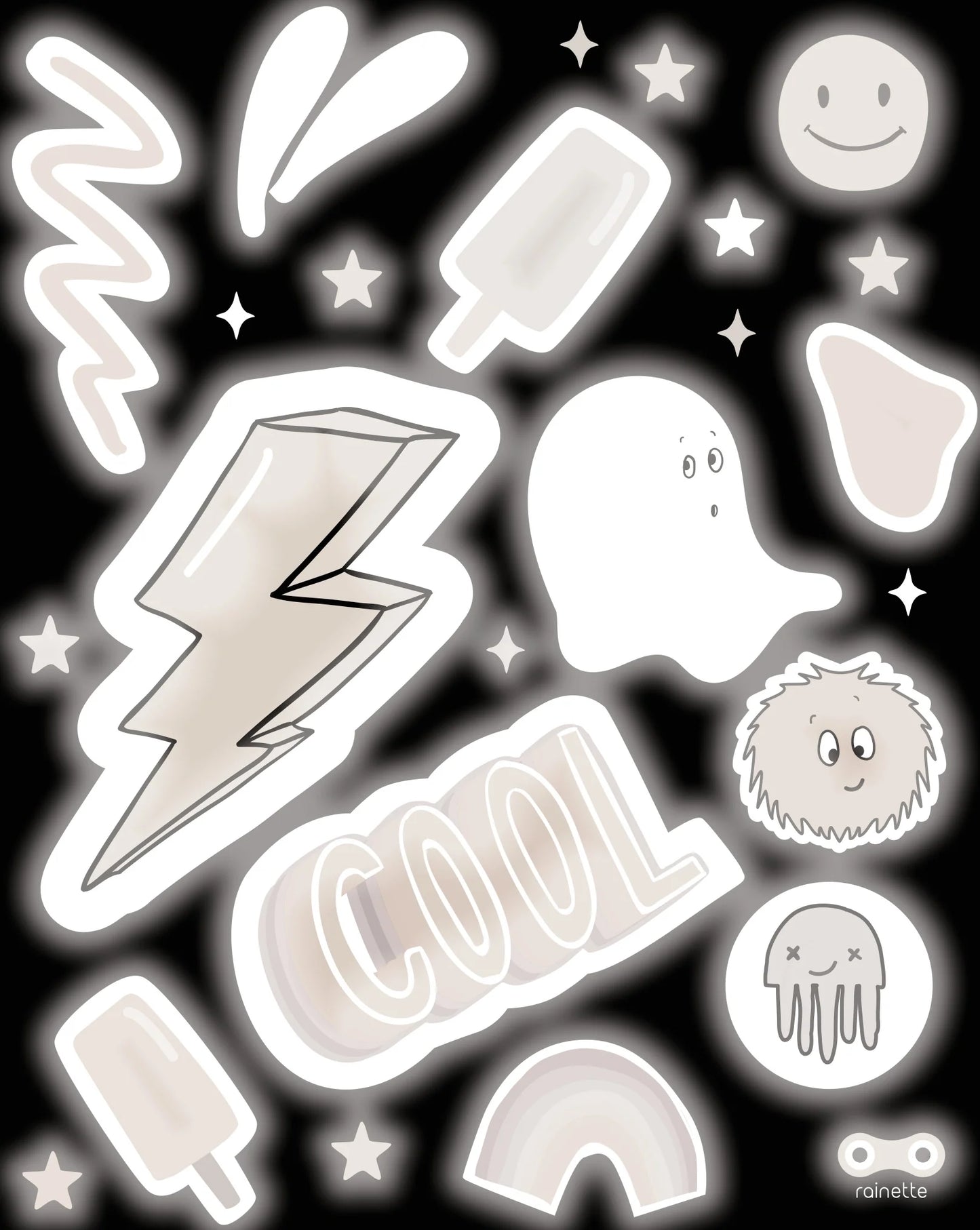 Rainette - Reflektierende Sticker - cool