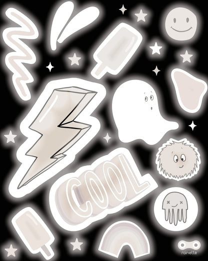 Rainette - Reflektierende Sticker - cool