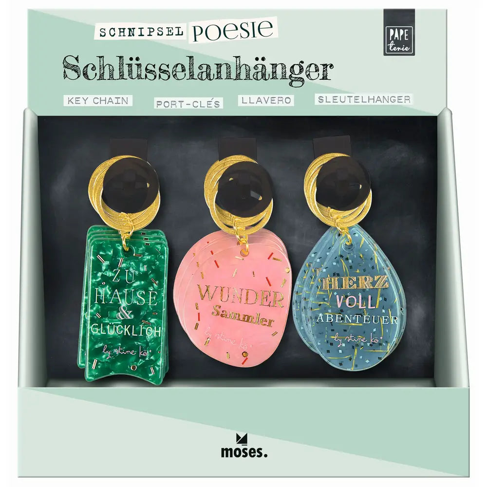 Moses - Schnipselpoesie Schüsselanhänger